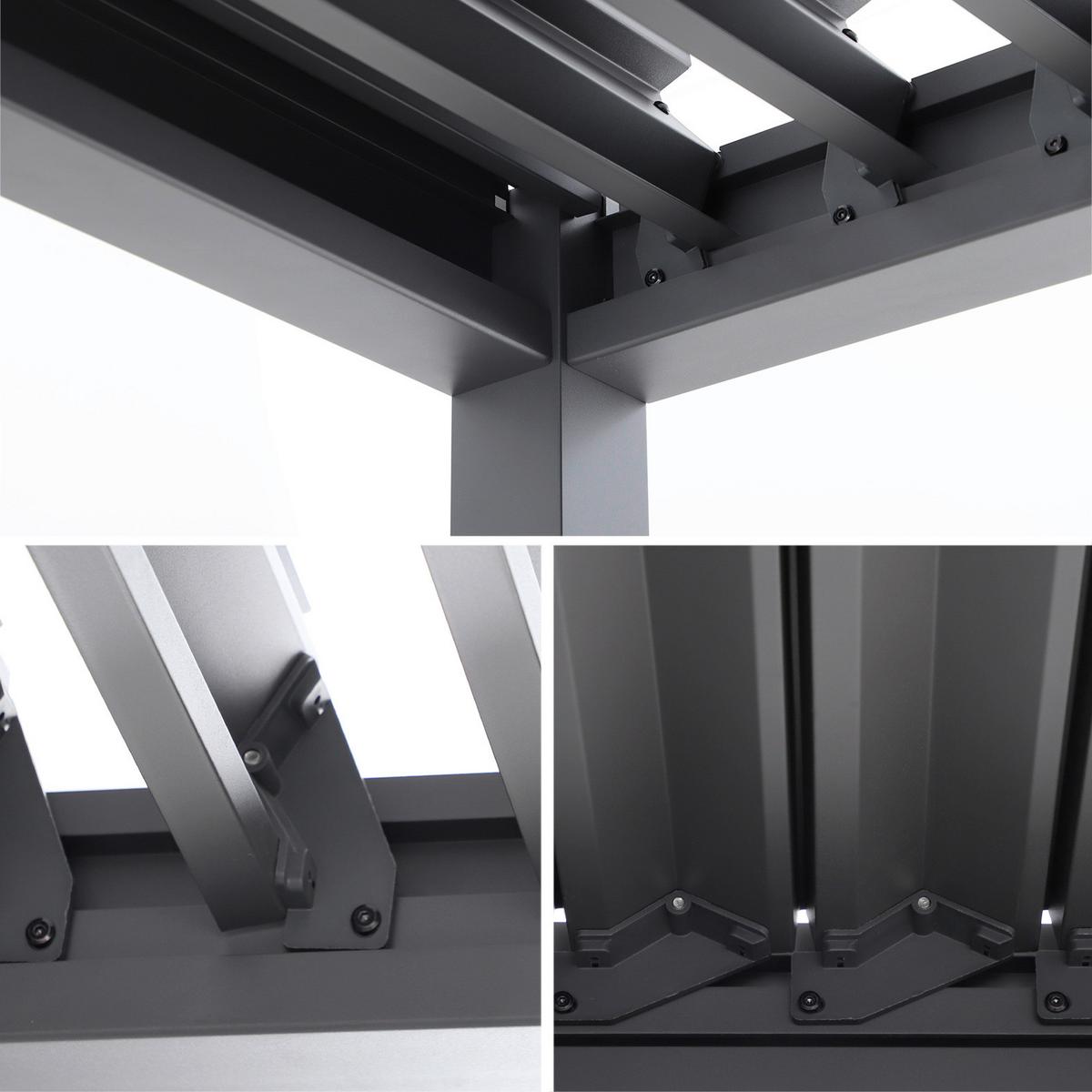 Pergola Origin Anthrazit - Anthrazit, Basics, Metall (583,4/296/238cm) - Gardenson