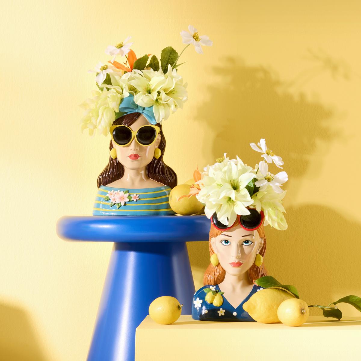 Vase Zene Multicolor - Hellrot/Gelb, Kunststoff (18/25/15,5cm) - Mömax