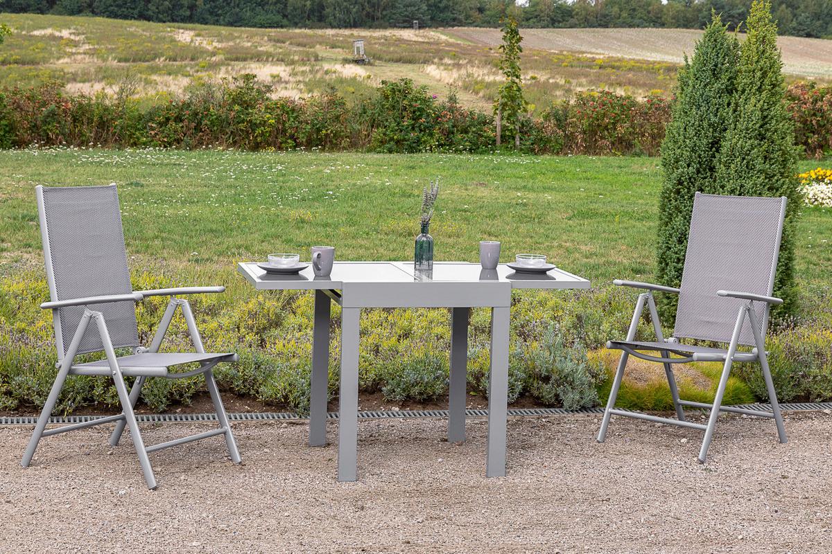Vrtni Set Amalfi, 3-Delno, Rjava - srebrne barve/rjava, Moderno, kovina/umetna masa - Gardenson
