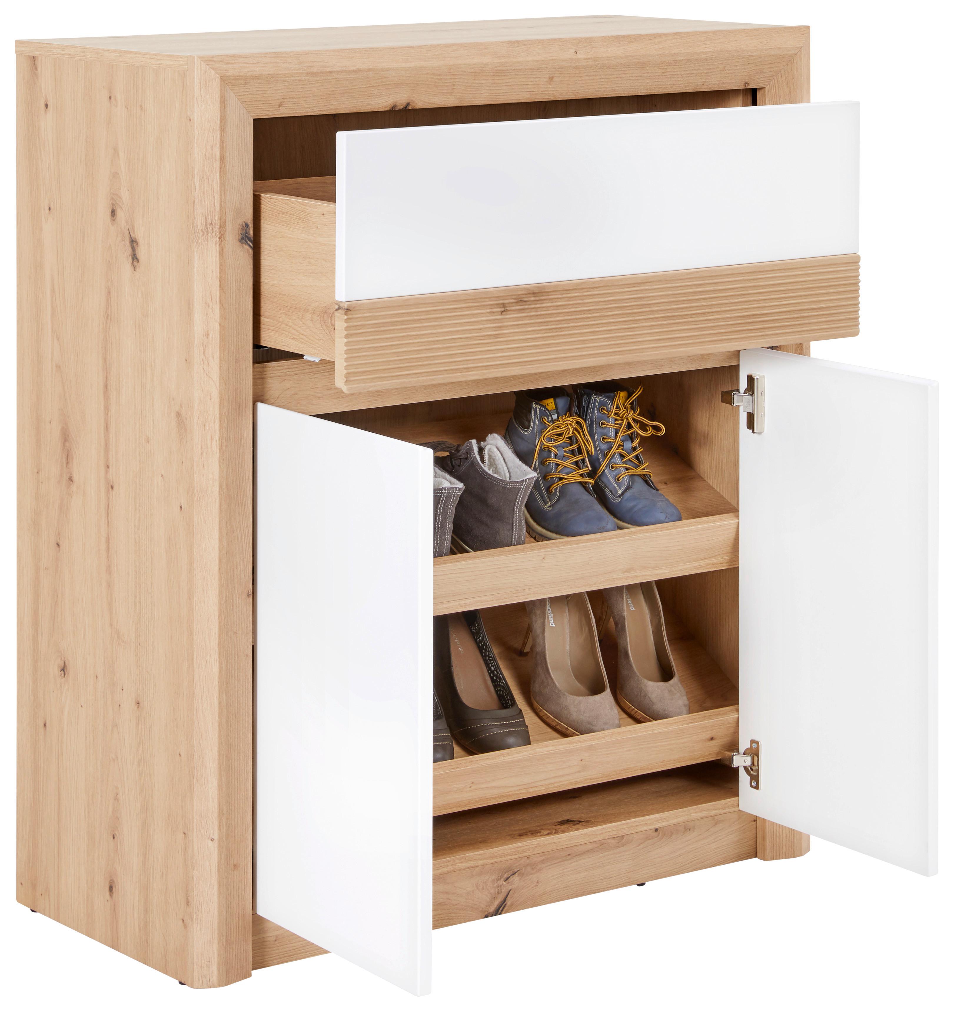 Komoda Kashmir New - barve hrasta/bela, Moderno (84/98/41cm) - Zandiara
