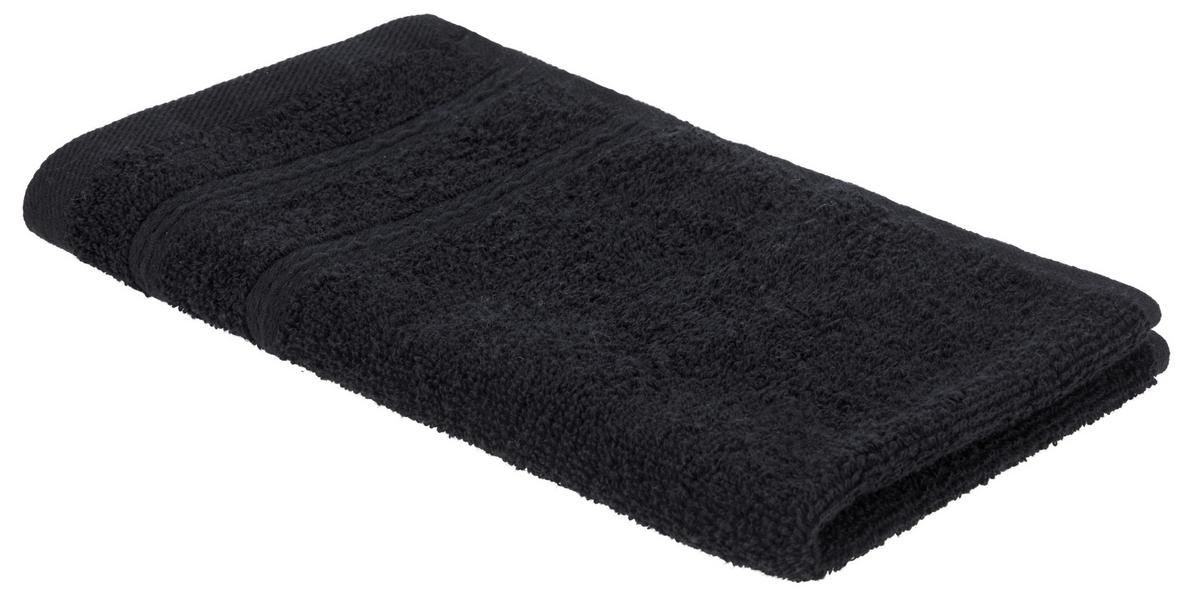 Vendégtörölköző Melanie 30/50 - fekete, textil (30/50cm) - Modern Living