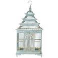 Vogelkäfig in Grün - Grün, ROMANTIK / LANDHAUS, Weitere Naturmaterialien (42/90/42cm)