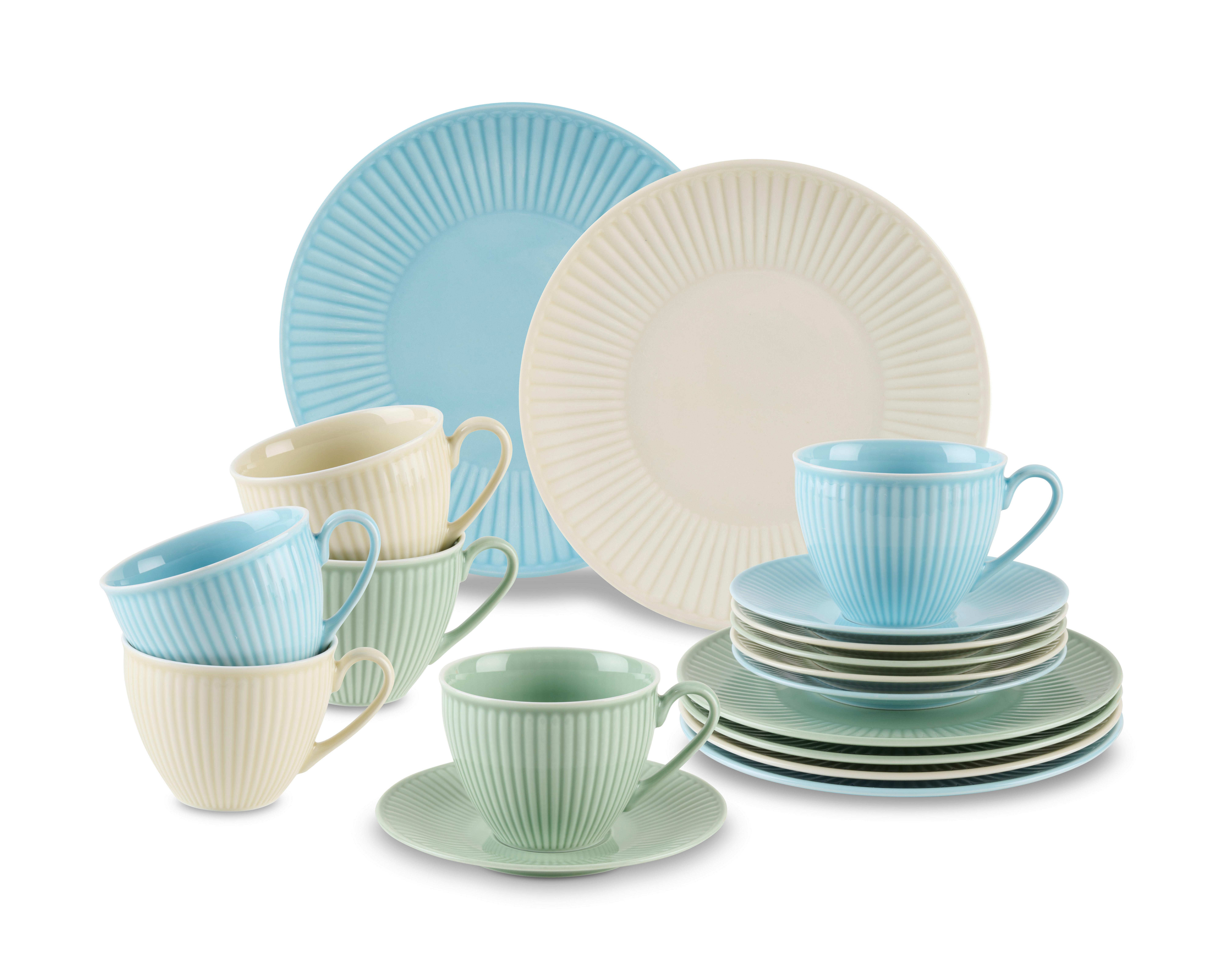 KAFFEESERVICE VALENCIA - Multicolor, MODERN, Keramik (31/31/31,5cm) - Mömax