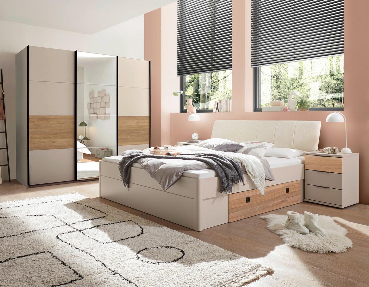 Ormar S Kliznim Vratima Tessona - bijela/kašmir, Trend, staklo/drvni materijal (215/204/63cm) - Modern Living