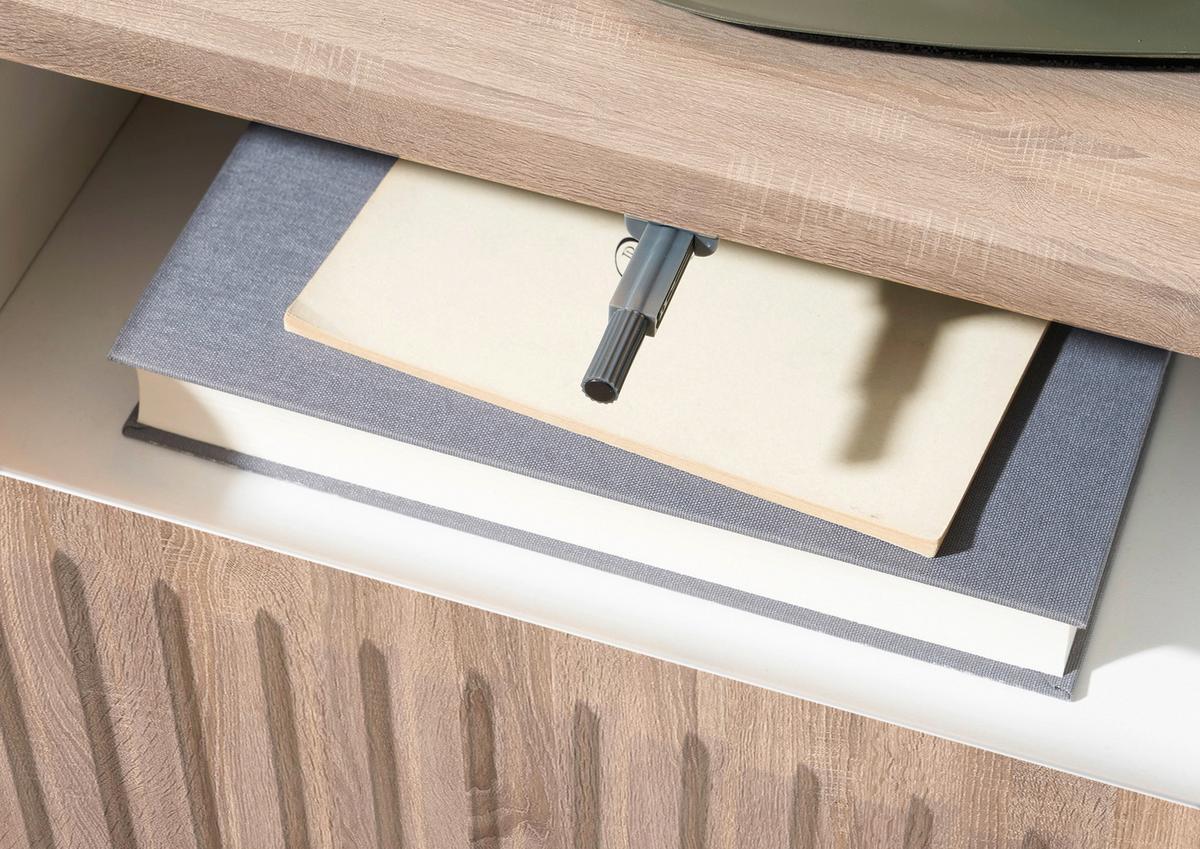 SZAFKA NOCNA TABONI - dąb artisan, Konventionell, materiał drewnopochodny (42/14/30cm) - Boxxx