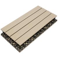 PŁYTKA TARASOWA PREMIUM 6-CZĘŚCIOWY - szarobiały, Konventionell, materiał drewnopochodny (30/60/2,1cm) - Ambia Garden