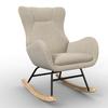 RELAXFÅTÖLJ EMILIO - beige/naturfärgad, Modern, metall/trä (68/92/87cm) - Bessagi Home