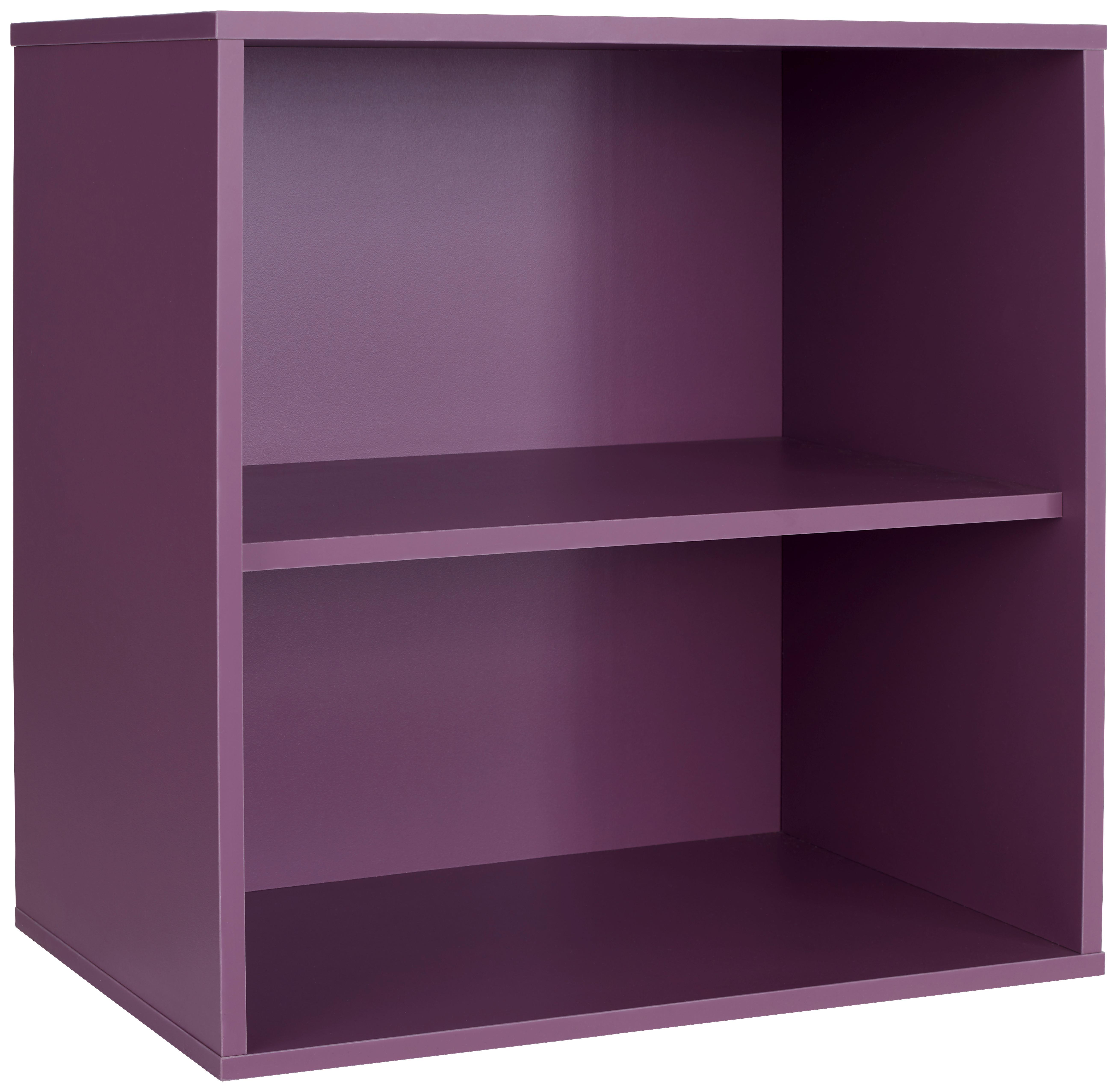 Etajeră Box - violet, Modern, material pe bază de lemn (46/46/25cm) - Modern Living