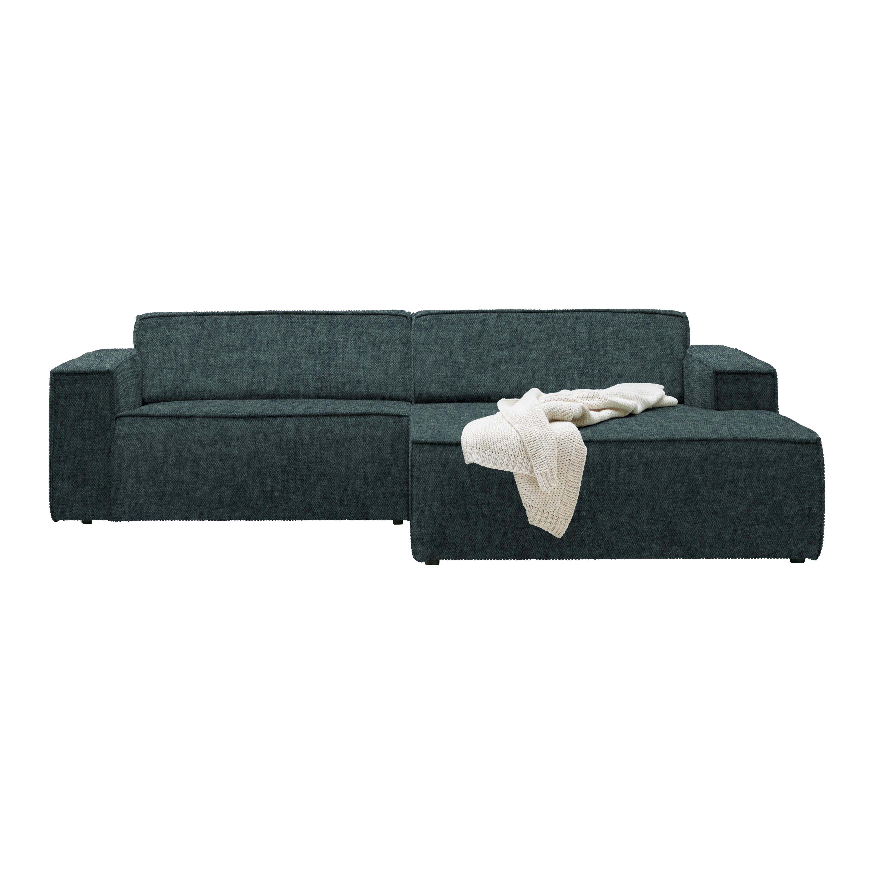 Wohnlandschaft Loft Dunkelblau - Schwarz/Dunkelblau, MODERN, Kunststoff/Textil (265/75/172cm) - Mömax