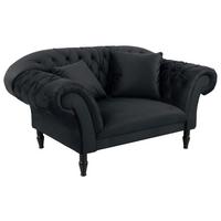 Fotelja Cupido - crna/antracit, Design, tekstil/drvo (180/94/103cm) - Mömax