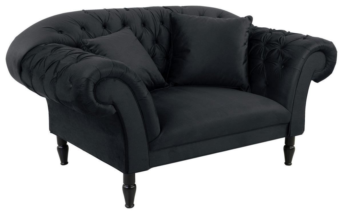 Fotelja Cupido - crna/antracit, Design, tekstil/drvo (180/94/103cm) - Mömax