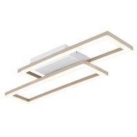 Led Stropna Svjetiljka Wilton - bijela/boje pijeska, Design, plastika (55/15,5/5,5cm) - Globo