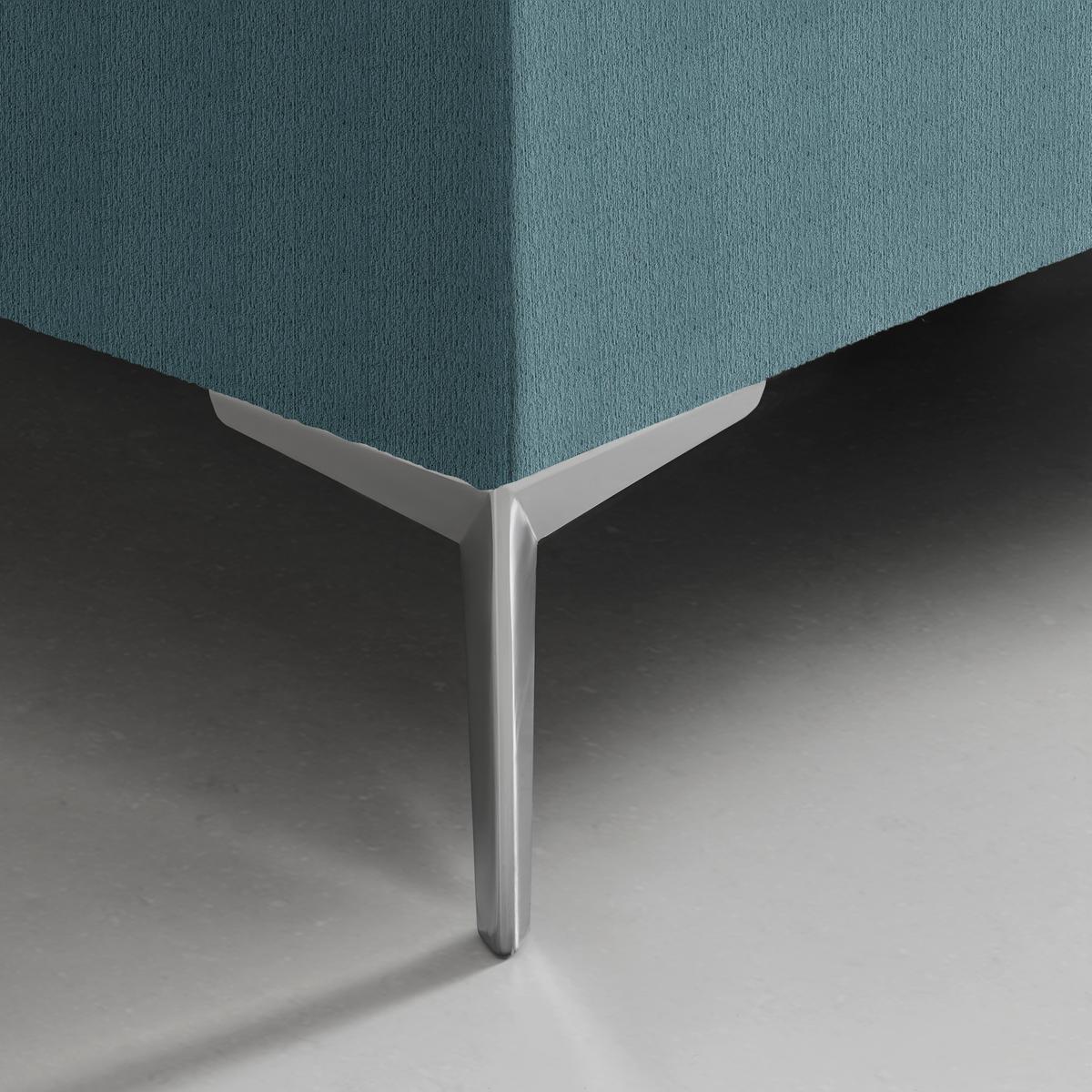 Boxspringbett Queen in Smaragdgrün ca. 160x200cm - Smaragdgrün/Chromfarben, KONVENTIONELL, Textil (160/200cm) - Premium Living