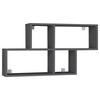 Stenski Regal Lusas, Antracit - antracit, Moderno, leseni material (100/53/20cm) - MID.YOU