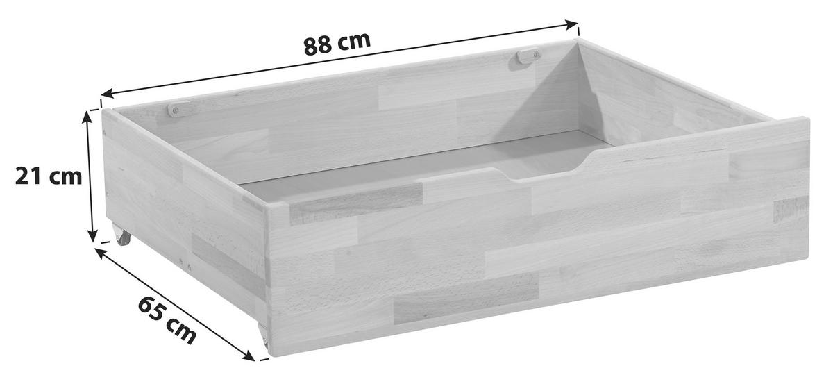 Ladă de depozitare Elisabeth - duramen de fag, Konventionell, plastic/lemn (88/21/65cm)