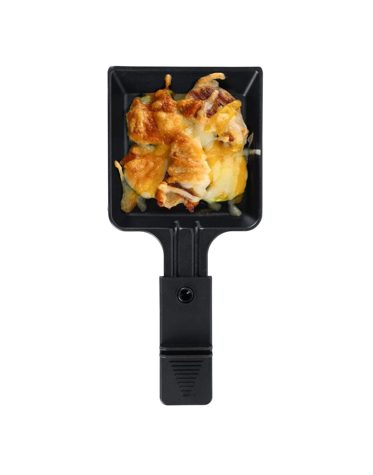 GRILL RACLETTE 16543 - kolor srebrny/czarny, Basics, kamień/tworzywo sztuczne (42/23/13cm) - GOURMETMAXX