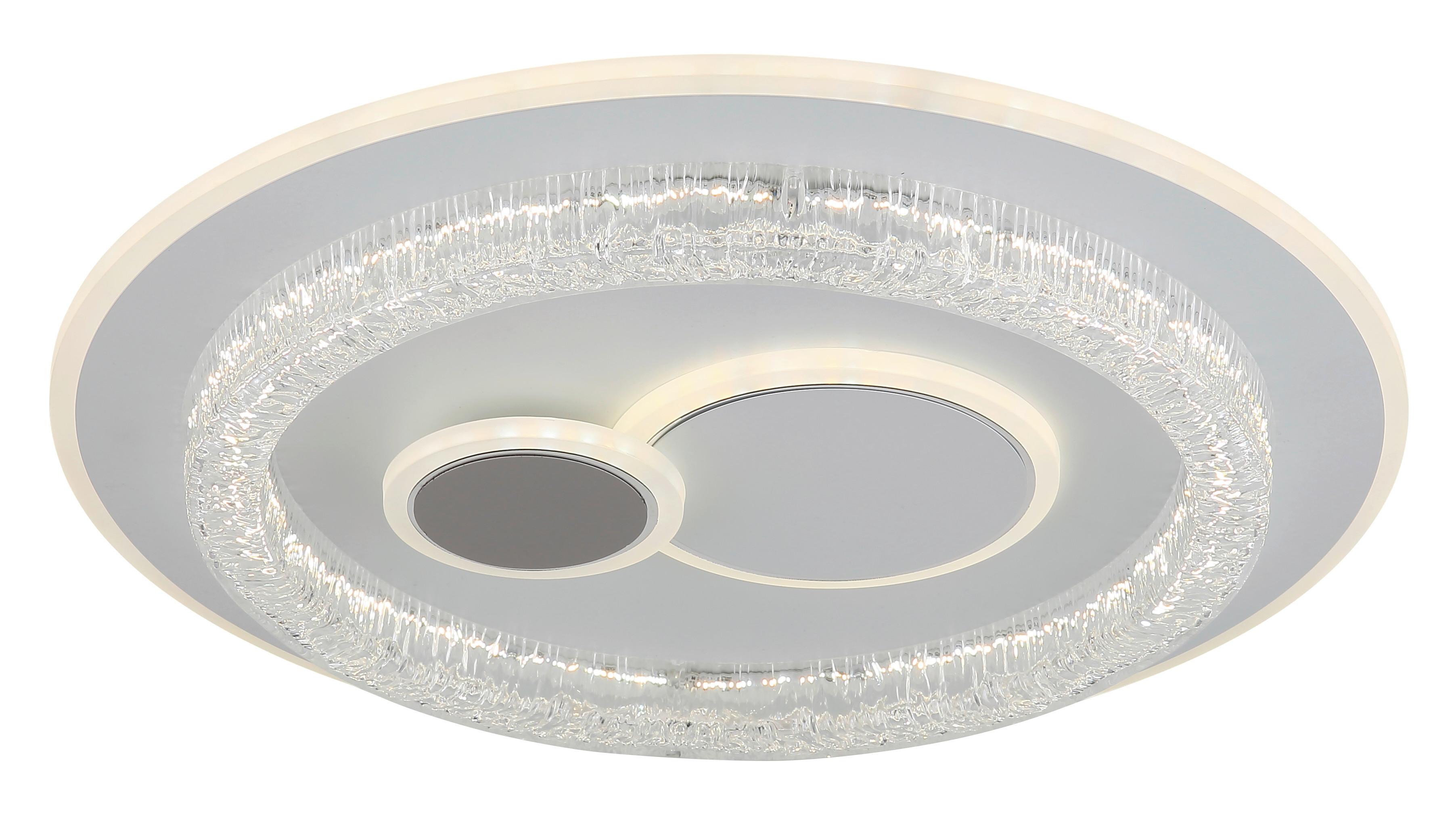 Led-deckenleuchte 41005  Kriswall - Klar/Weiss, Basics, Kunststoff/Metall (49,5/6cm) - Globo