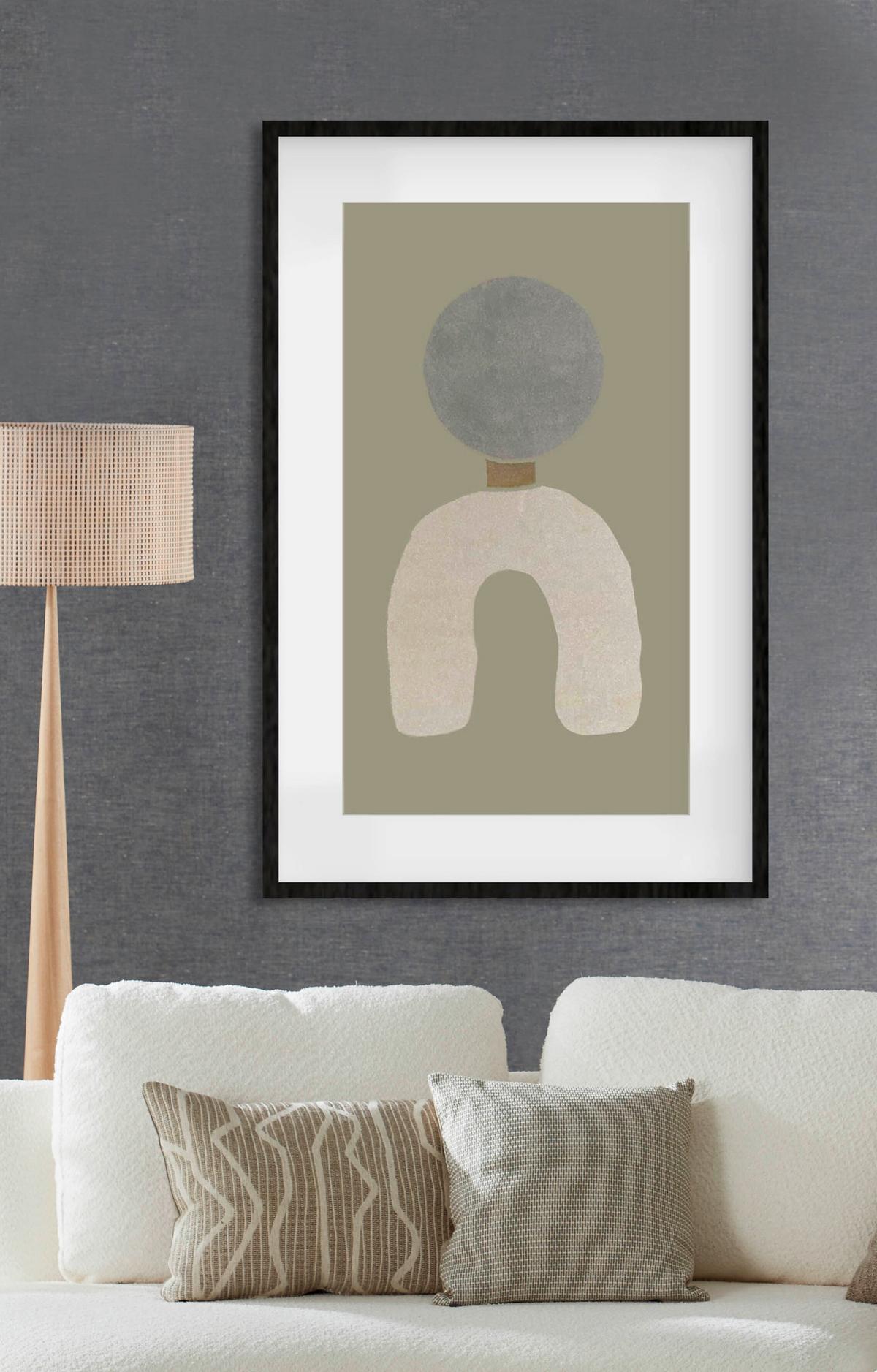 BILD FEEL-GOOD-003-98X148-FRX-FRZW - Beige/Schwarz, Basics, Holz/Kunststoff (98/148/10cm)