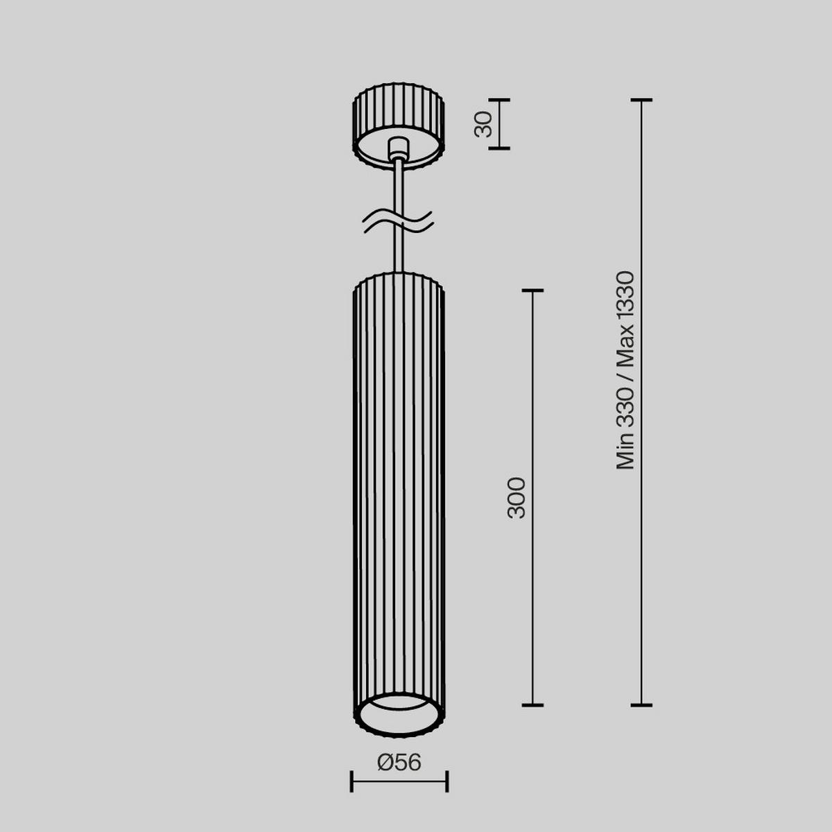 Pendelleuchte P106pl-01-Gu10-Bs - Messingfarben, Design, Metall (5.6/143cm) - MAYTONI