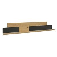 Wandboard Halvar Anthrazit/Eiche Artisan - Anthrazit/Eiche Artisan, MODERN, Holzwerkstoff (150/25/17cm) - Premium Living