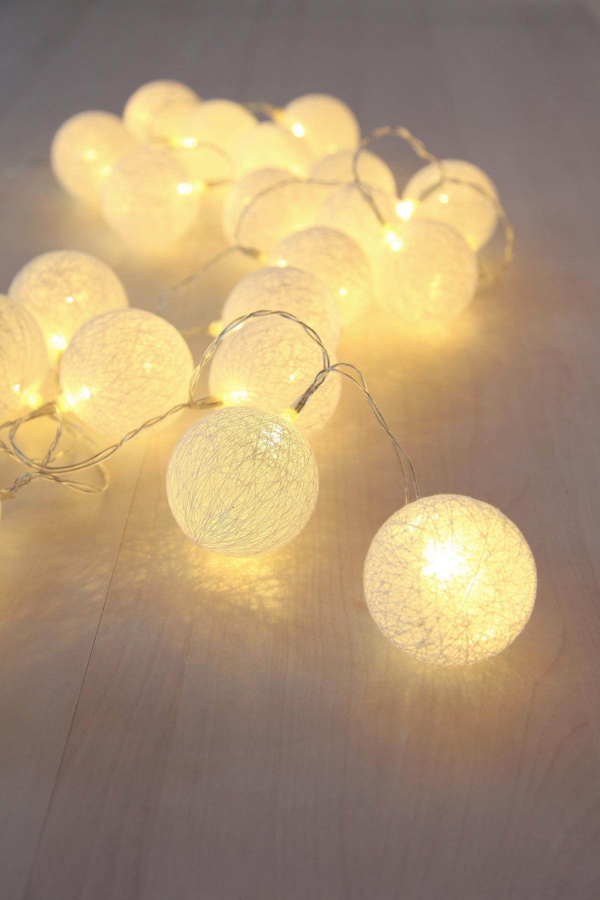 Lichterkette Venuto max. 0,03 Watt - Silberfarben/Weiß, Basics, Kunststoff/Metall (6/285cm) - Globo