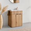 WASTAFELCOMBINATIE NAPOLI -EXKLUSIV- - Wit/Zwart, Modern, Houtcomposiet/Metaal (60/78/45cm) - Mömax