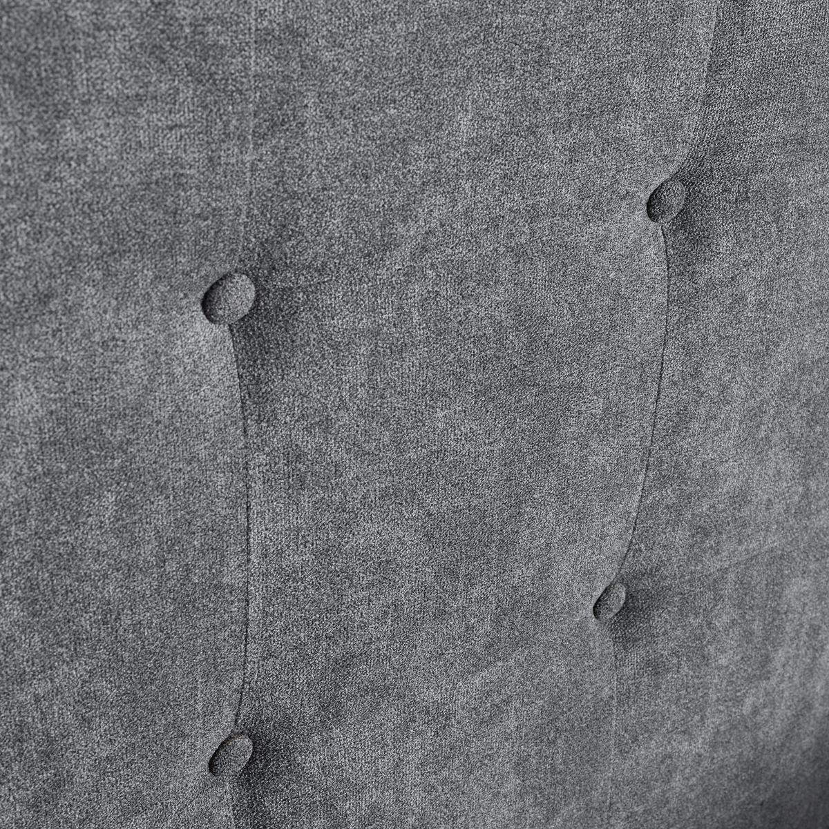 Polsterbett 180x200 cm, "Ronja", grau - Naturfarben/Grau, Modern, Holz/Textil (180/200cm) - Bessagi Home