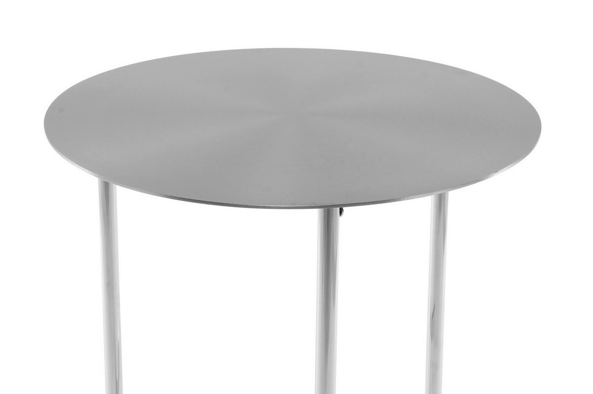 Beistelltisch Beistelltisch Pero 100 Silber - Silberfarben, Design, Metall (40/54/40cm) - Kayoom