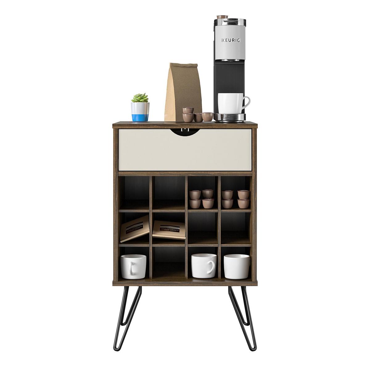 Weinregal Concord Dunkelbraun ca. 51x80x45cm - Eichefarben/Dunkelbraun, Design, Holzwerkstoff/Metall (51/80/45cm) - MID.YOU