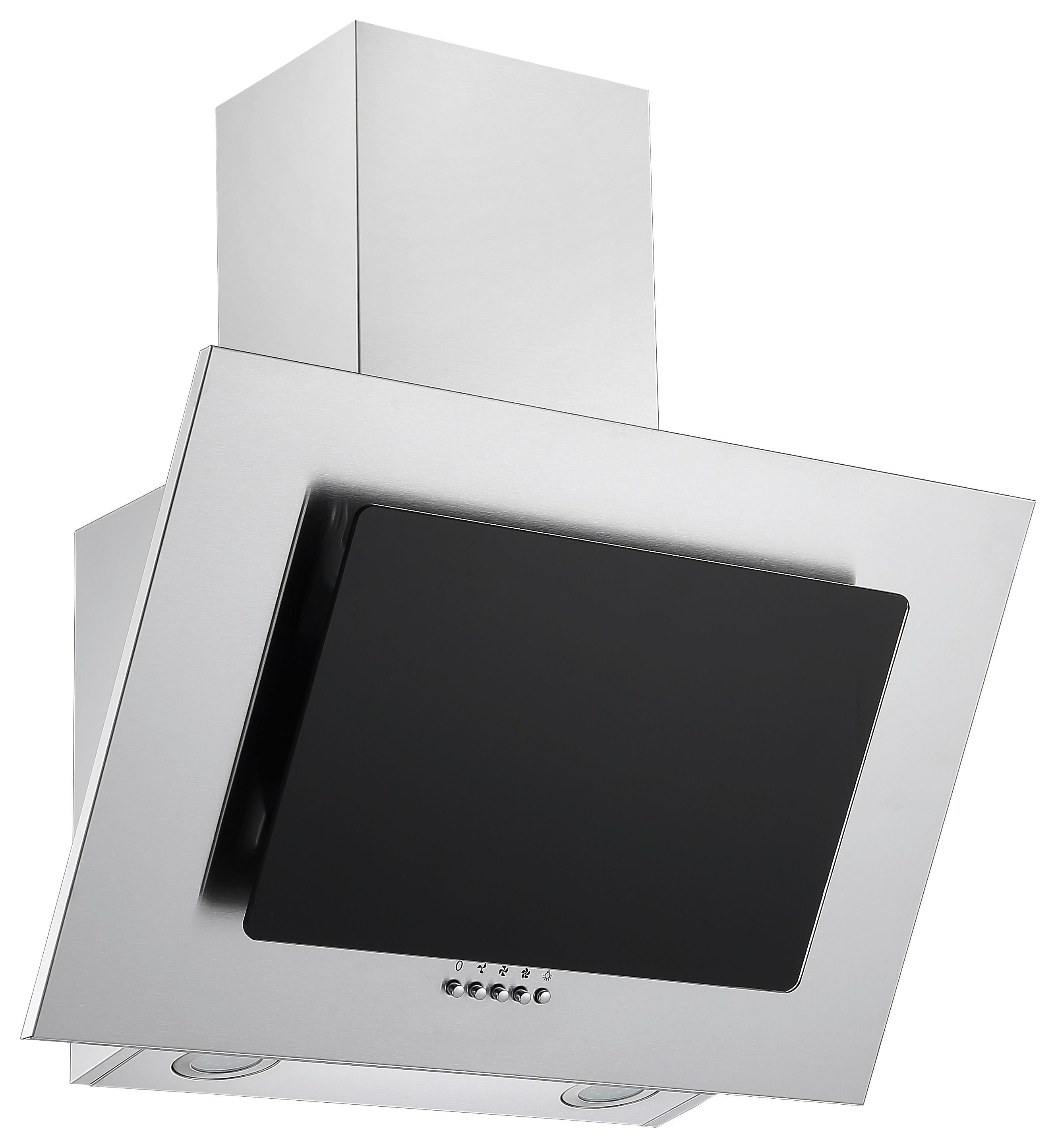 Kuhinjska Napa Kira, 60cm - barve nerjavečega jekla/črna, Trend, kovina/steklo (60/74,3-102,3/31,3cm) - Respekta