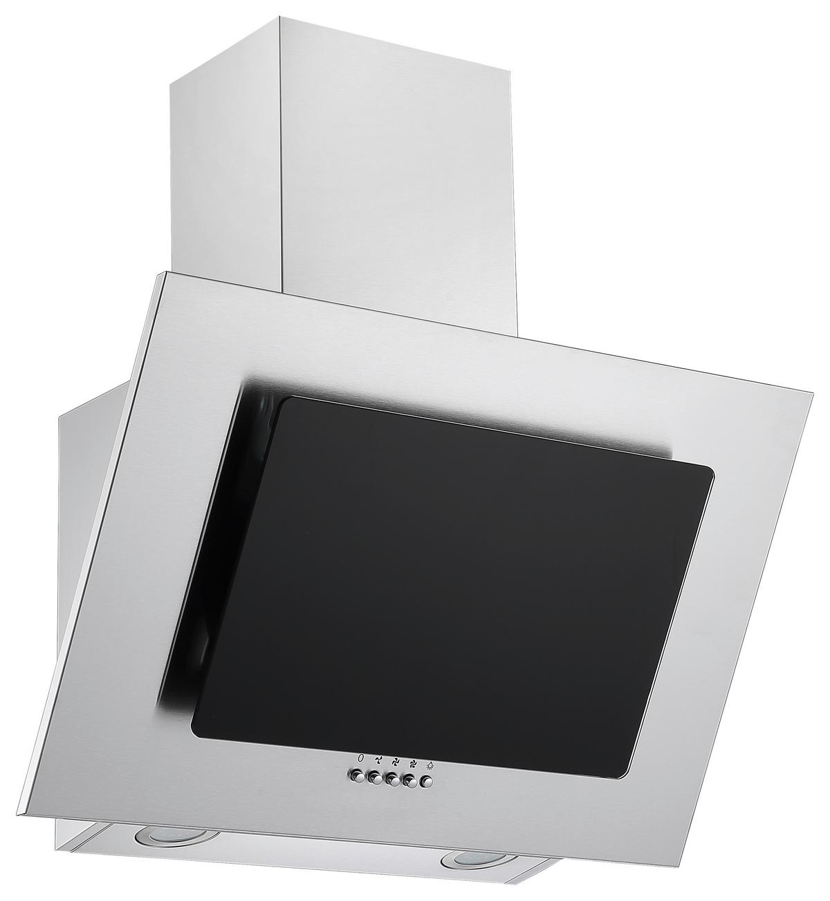 Kuhinjska Napa Kira, 60cm - barve nerjavečega jekla/črna, Trend, kovina/steklo (60/74,3-102,3/31,3cm) - Respekta