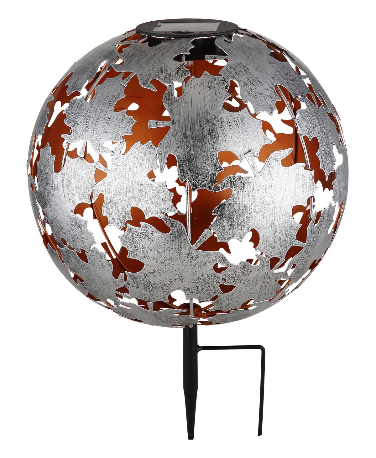 Solarleuchte 36749s  Solar - Silberfarben/Schwarz, Design, Metall (27/37cm) - Globo