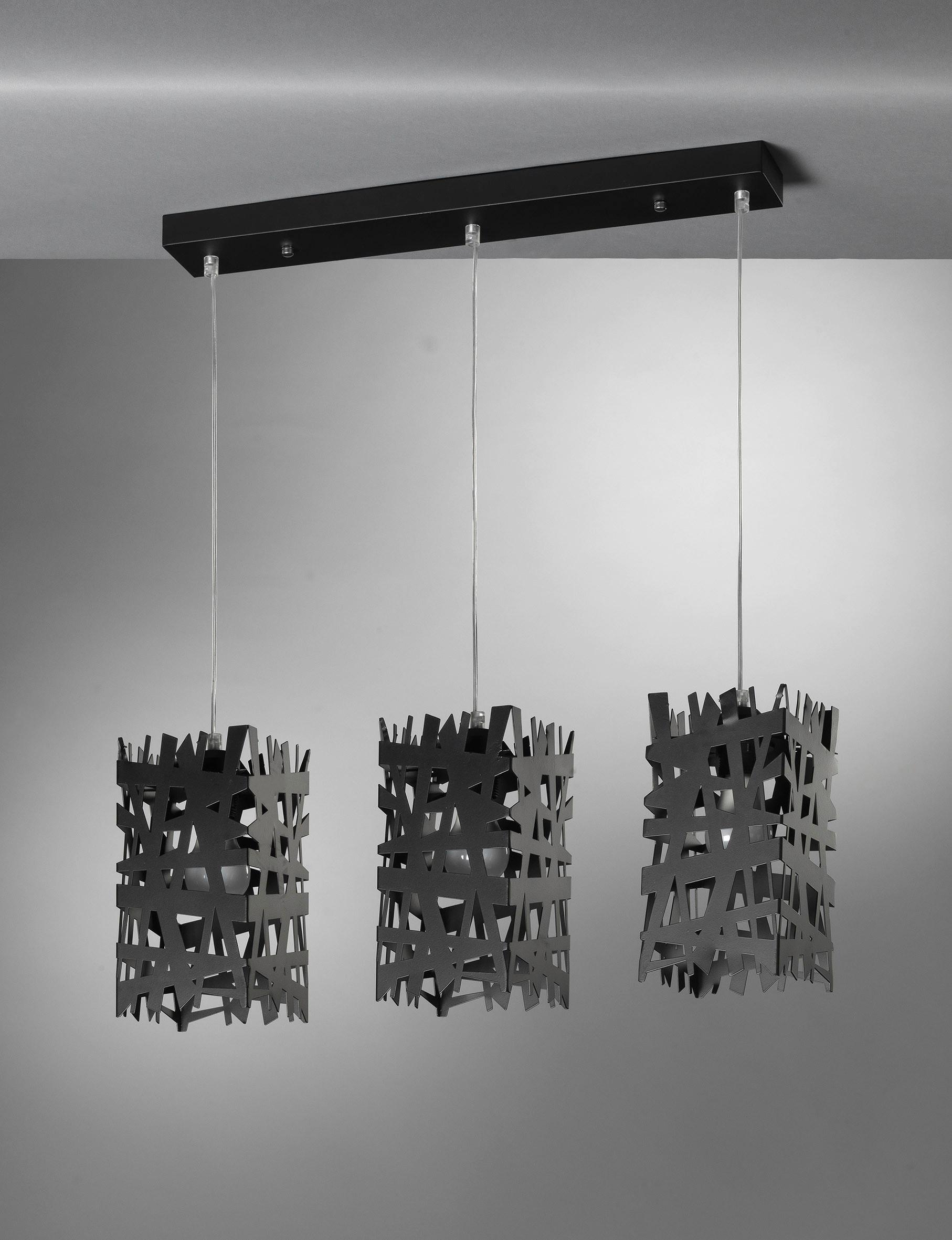 Hängeleuchte Foresta Schwarz max. 22 Watt - Schwarz, Design, Metall (55/100cm)