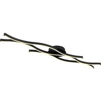 Led Mennyezeti Lámpa Relo - fekete/opál, Modern, műanyag/fém (107,6/18/6cm) - Mömax