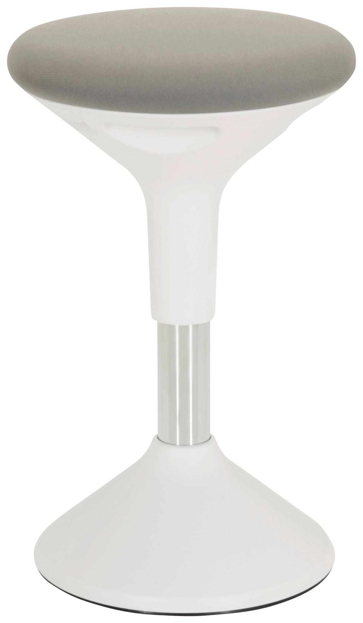 Pisarniški Stolček Balance Sit Ii W, Bela, Siva - siva/bela, Moderno, umetna masa/tekstil (28/43/28cm) - MID.YOU