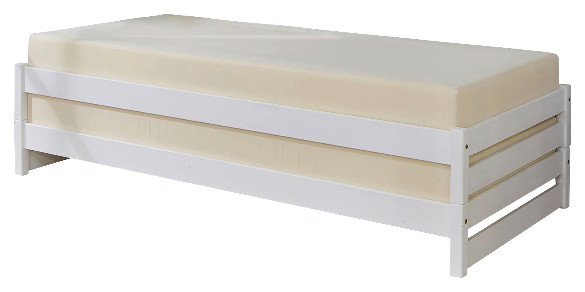 Stapelbett Nadine ca. 90x200 cm Kiefer Weiß - Weiß, KONVENTIONELL, Holz (90/200cm) - MID.YOU