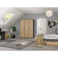 DULAP  USI ROTATIVE VOYAGER - stejar Artisan/gri, Modern, material pe bază de lemn (140/194/53cm) - Modern Living