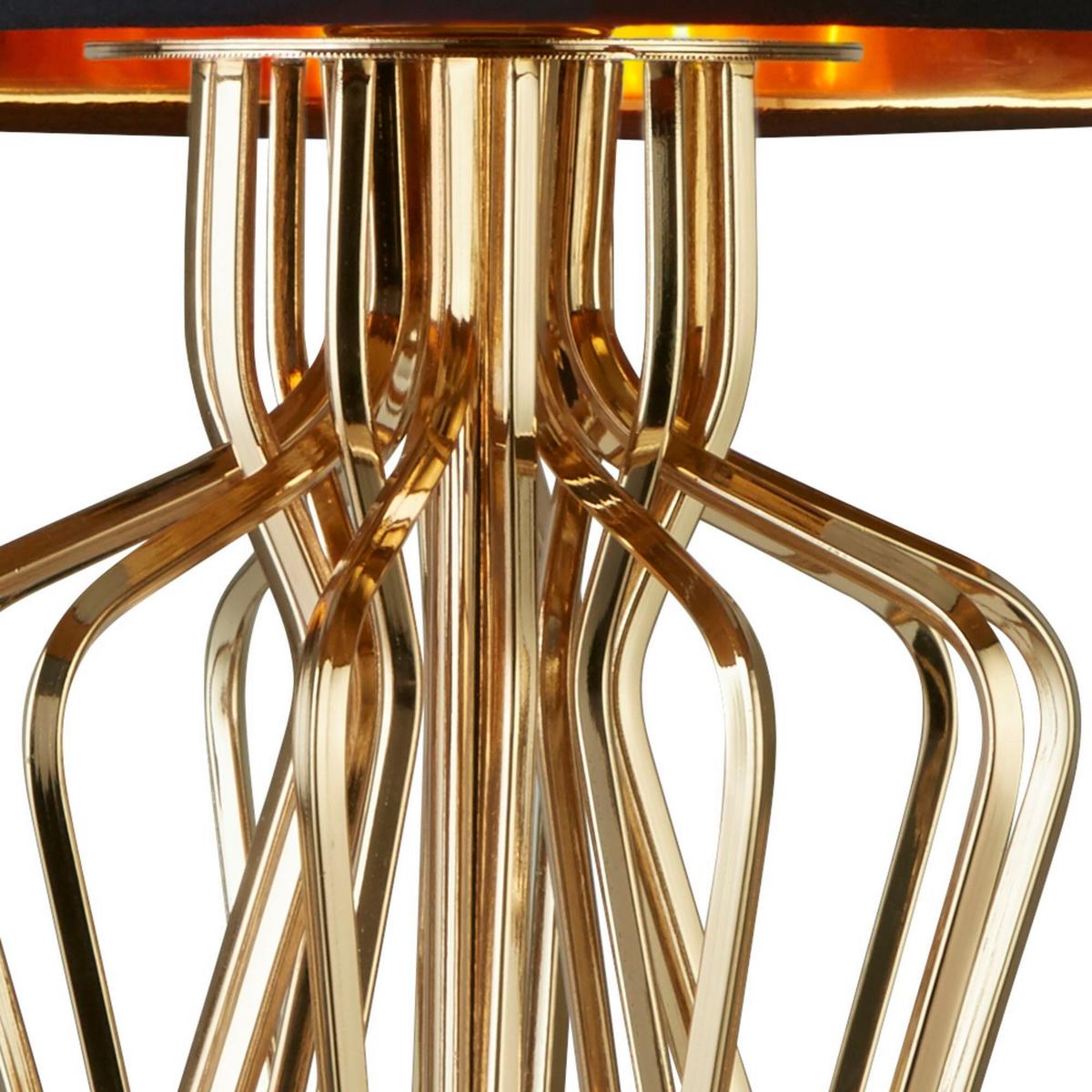 Asztali Lámpa Ethan Eu4110go - fekete/aranyszínű, Design, kő/textil (42/71,5cm)