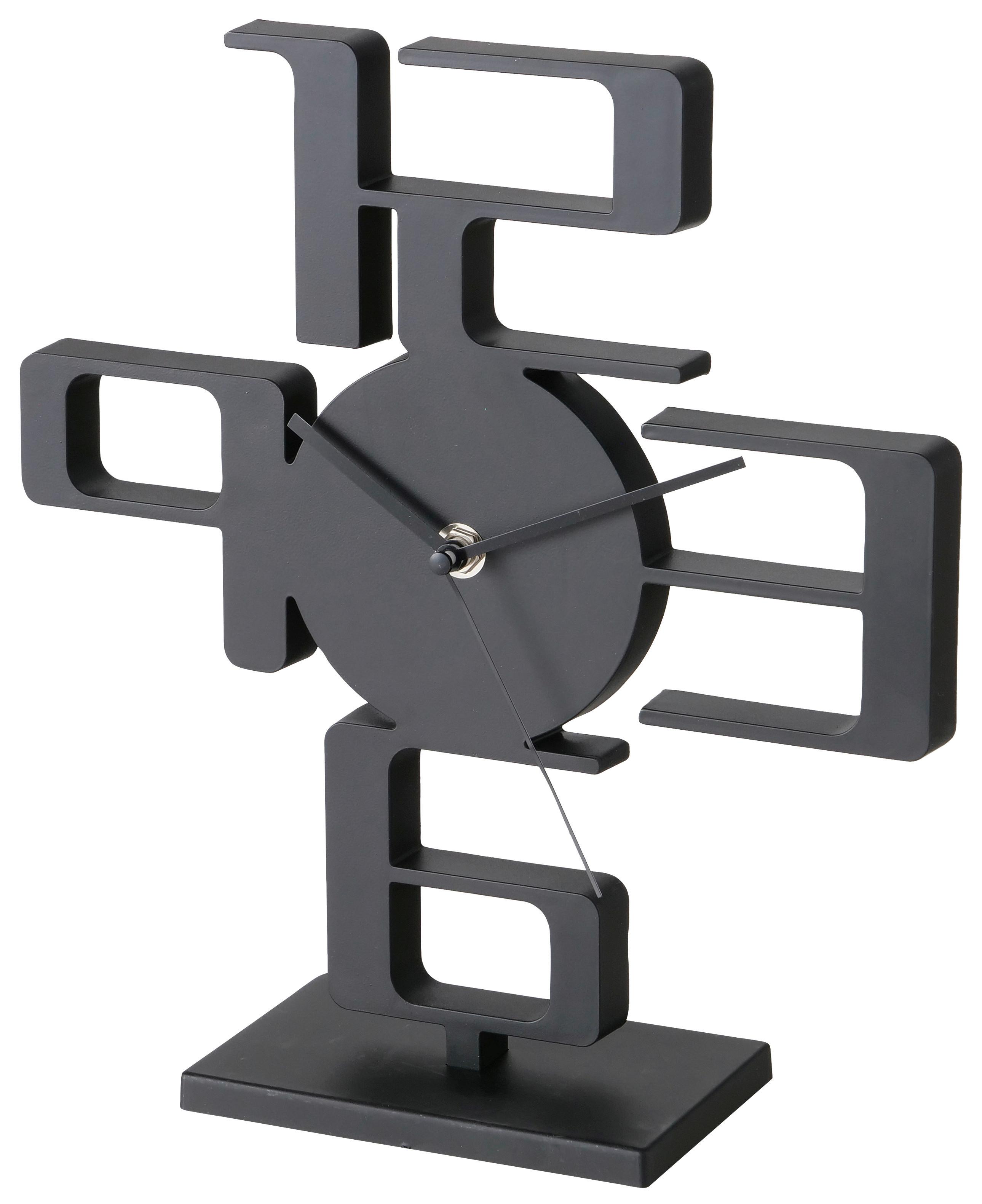 ZEGAR STOŁOWY 2022957 - MODERN LIVING - czarny, Basics, tworzywo sztuczne (25/8/27cm)