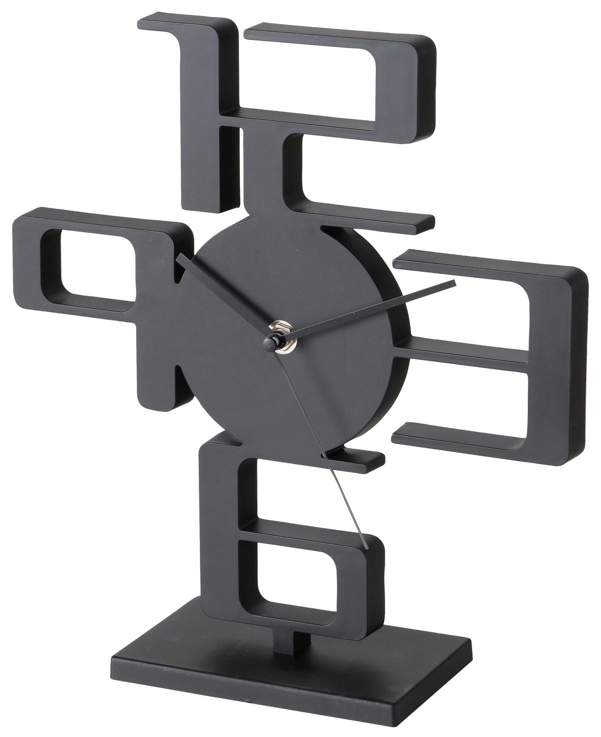 ZEGAR STOŁOWY 2022957 - MODERN LIVING - czarny, Basics, tworzywo sztuczne (25/8/27cm)