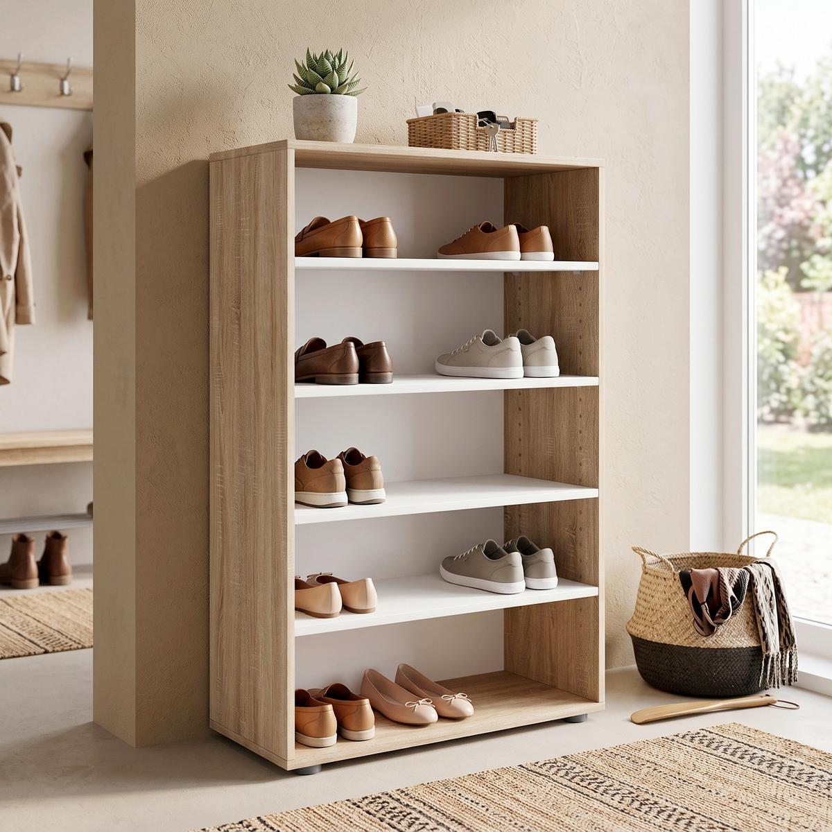 Schuhregal Lona XL ca.70x110x37cm Eiche Dekor online kaufen ➤ mömax