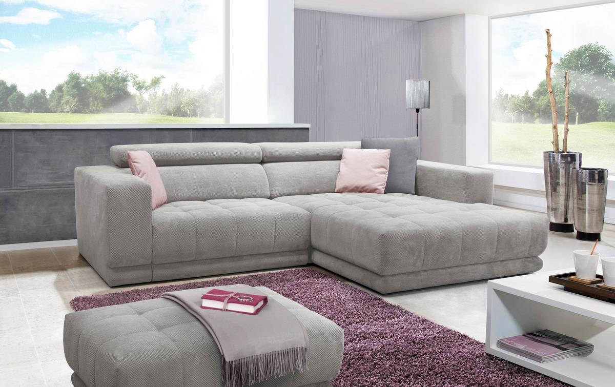 Kutna Garnitura Portland - svijetlo siva/crna, Moderno, tekstil/plastika (275/78-98/197cm) - Premium Living