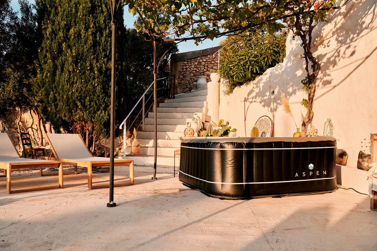 Whirlpool Netspa aufblasbar ca. 168x168x70 cm Schwarz - Schwarz, Basics, Kunststoff/Metall (168/168/70cm) - Atrigo