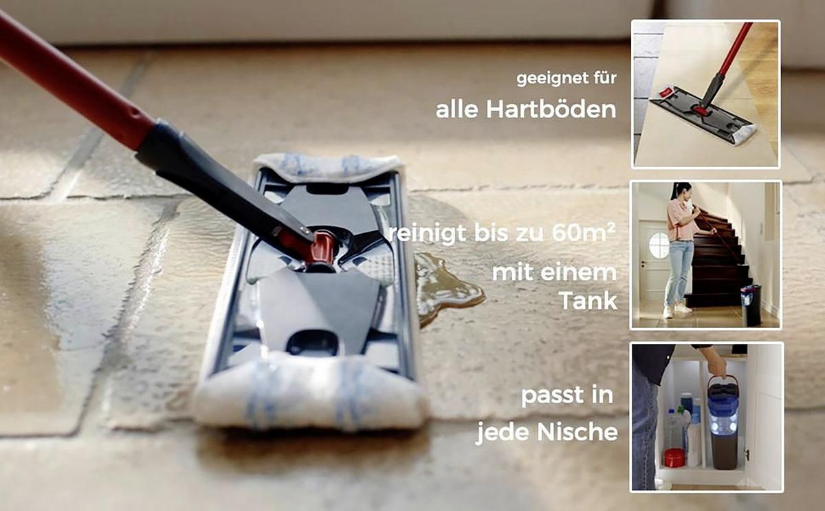 Wischbezug Ersatz H2PRO Weiß/Blau - Blau, Basics, Textil (11/20/23cm) - Vileda