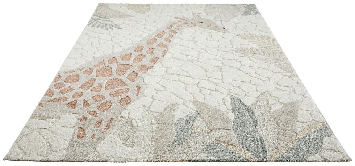 DYWAN DZIECIĘCY GIRAFFE - kremowy/różnokolorowy, Trend, tkanina (80/150cm) - Ben'n'jen