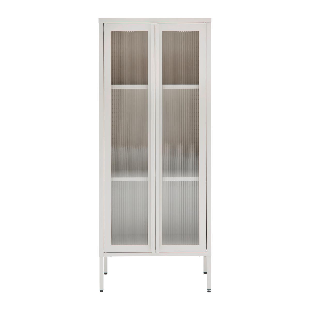 Vitrine Floyd Beige/Transparent - Transparent/Beige, MODERN, Glas/Metall (60/145/35cm) - Mömax