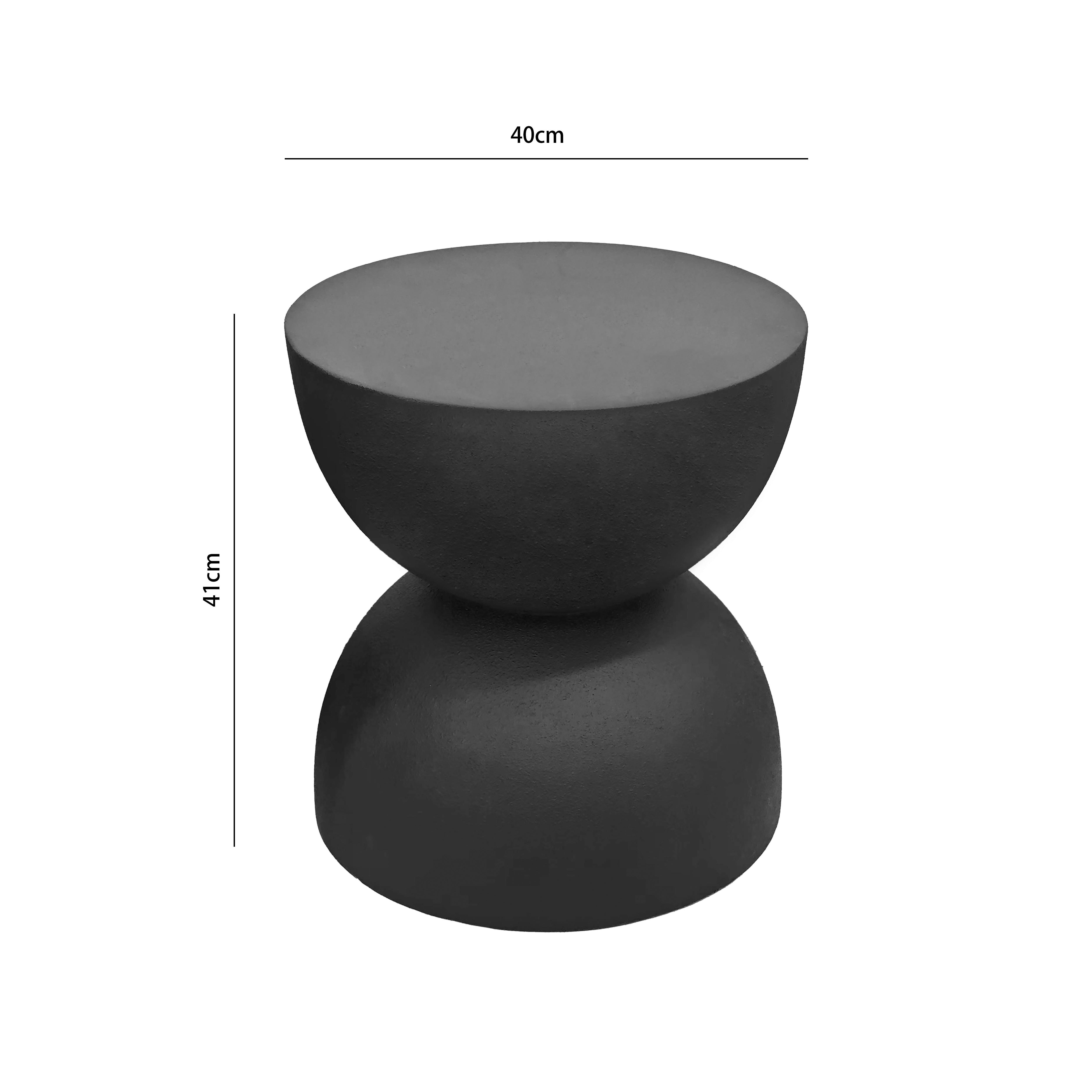 Stolić Tondo - crna, Lifestyle, kamen (40/40/41cm) - Premium Living