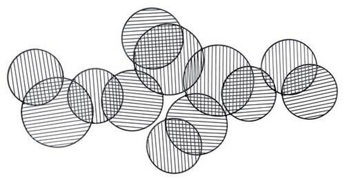 Fali Dekoráció Esther - fekete, Modern, fém (62/1,5/122cm) - Premium Living