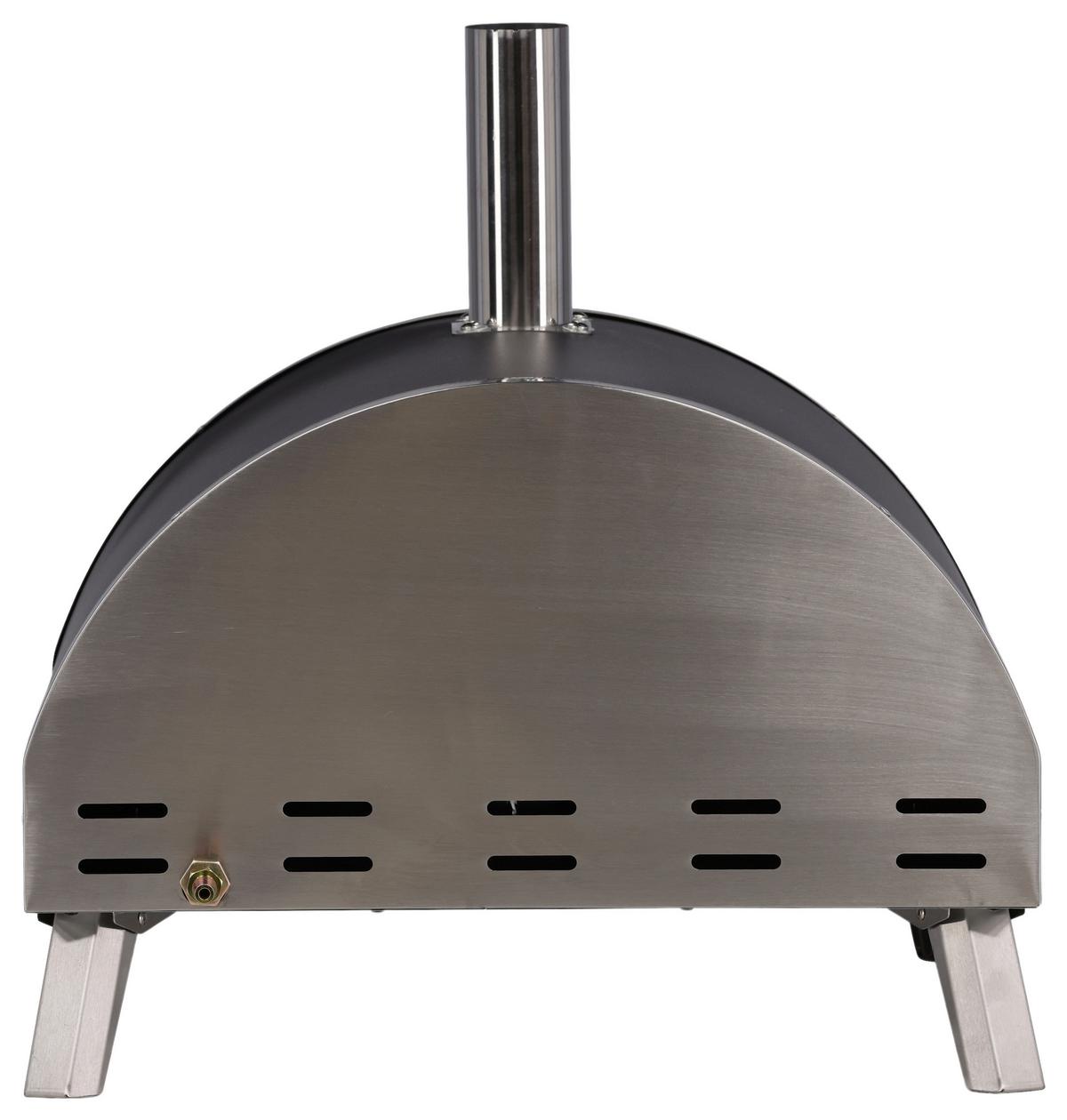 Pizzaofen Kerang ca. 56,3x56,5x54 cm Silber - Silberfarben, KONVENTIONELL, Metall (56,3/56,5/54cm) - Gardenson