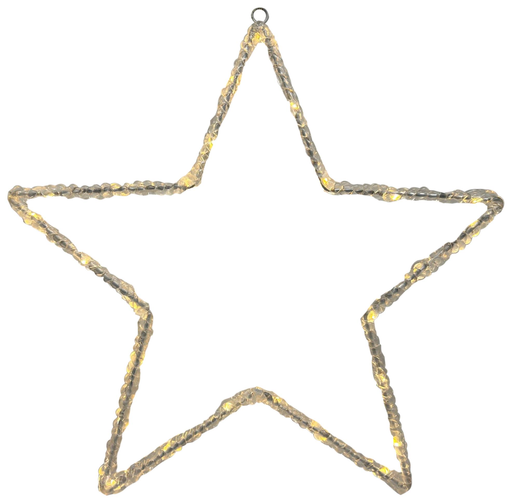 GWIAZDA DEKORACYJNA WS-LZ231027L - przejrzysty, Lifestyle, tworzywo sztuczne/metal (40/40cm) - X-Mas